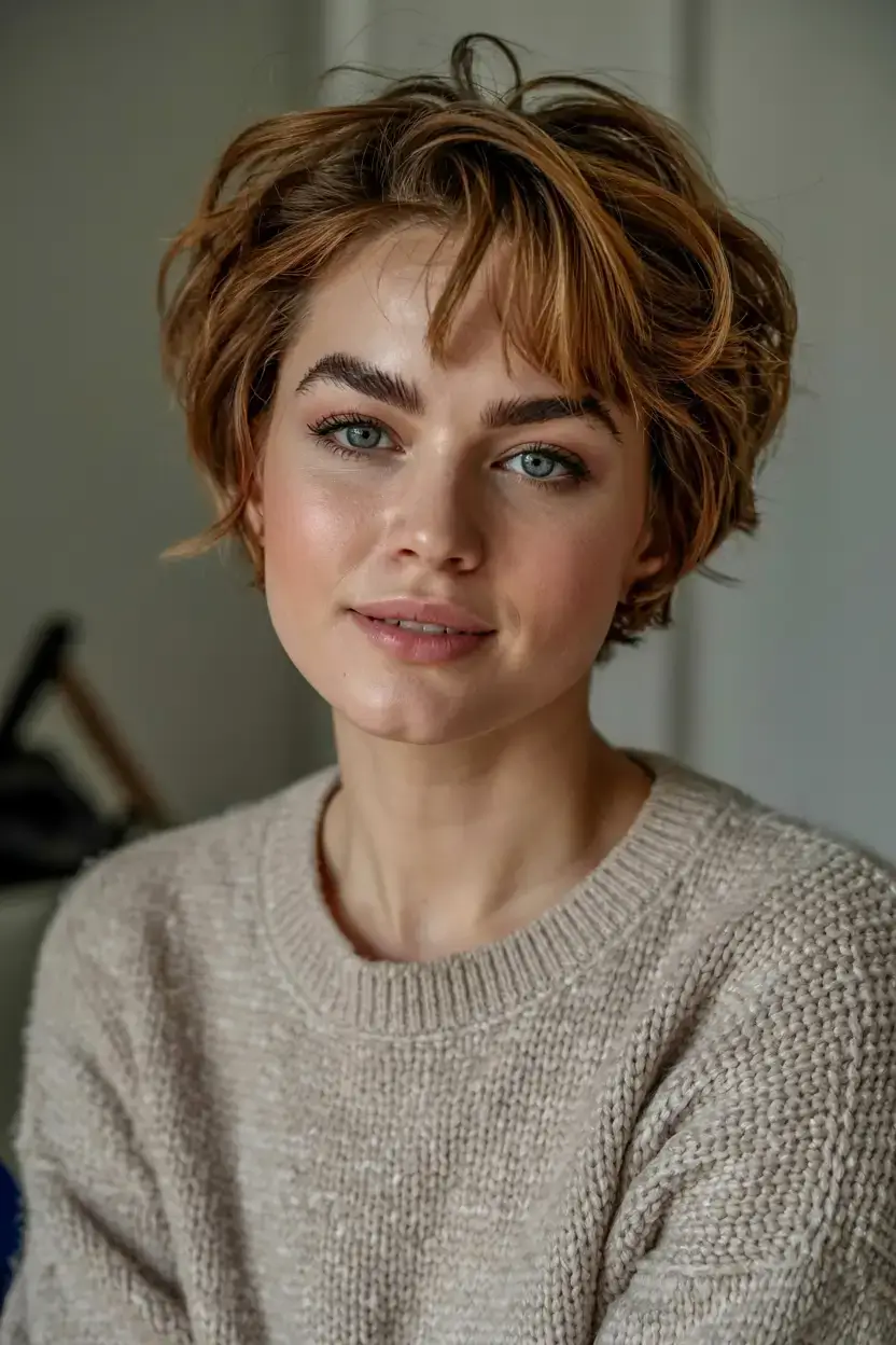 fall 2025 pixie haircut ideas+The Airy Cinnamon Whisper Cut
