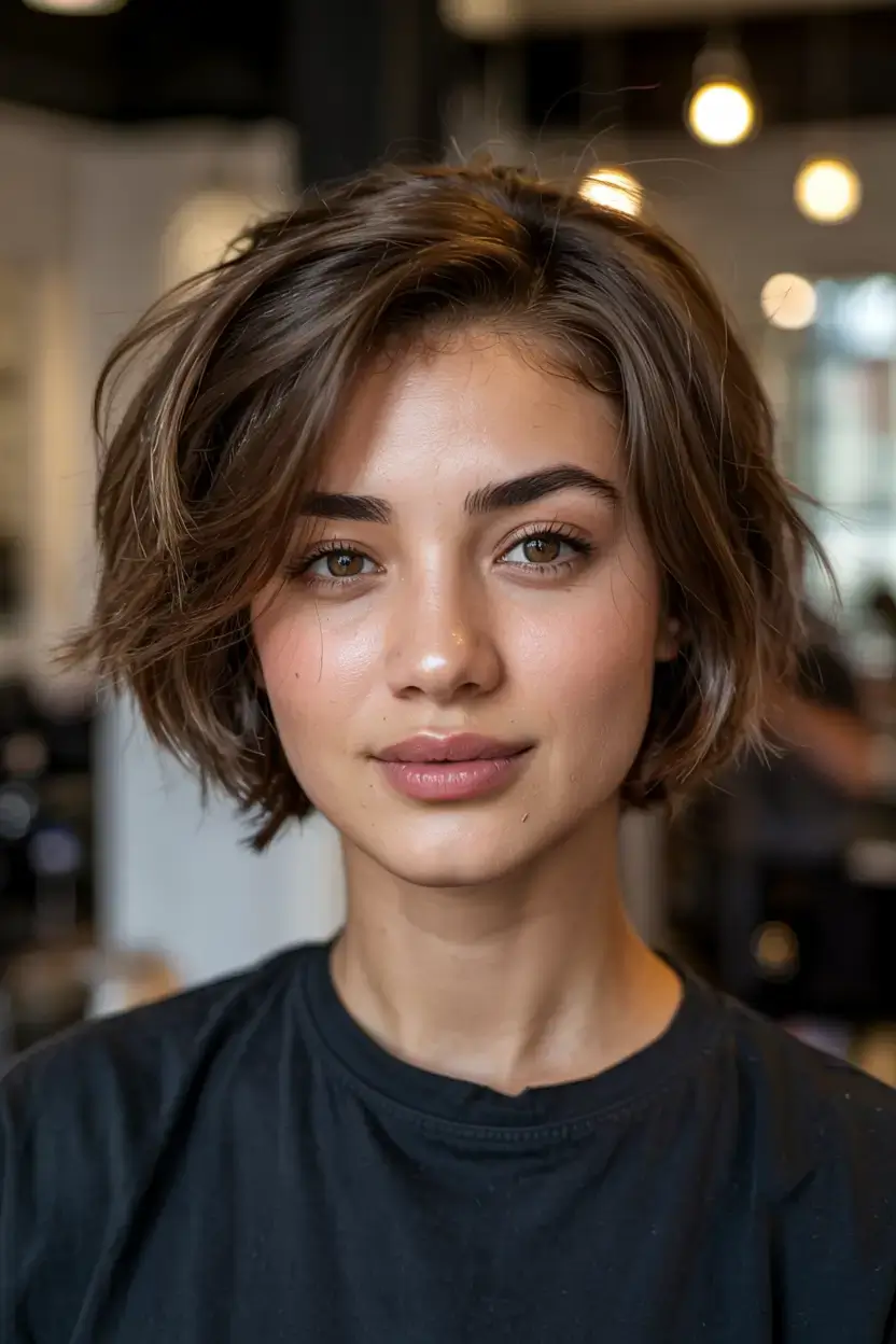 fall 2025 pixie haircut ideas+The Downtown Brunette Boblet