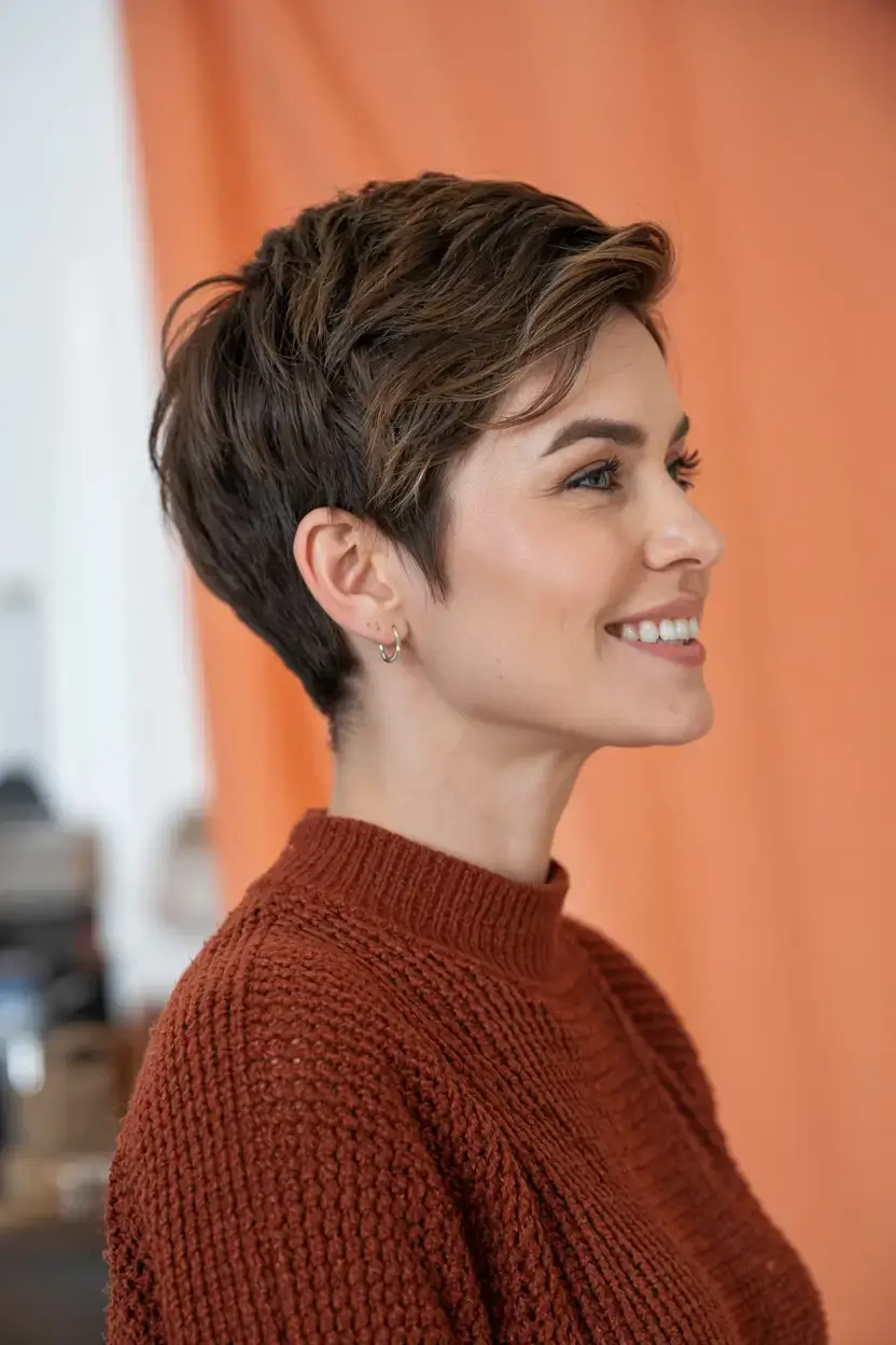 fall 2025 pixie haircut ideas+The Toasted Chestnut Crop