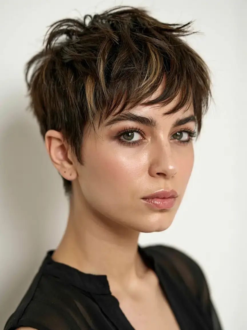 fall 2025 pixie haircut ideas French-Inspired Soft Pixie