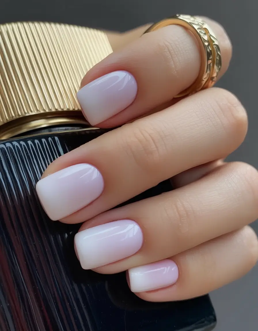 fall acrylic nails: short and long ideas 2025 Soft Fade Ombre