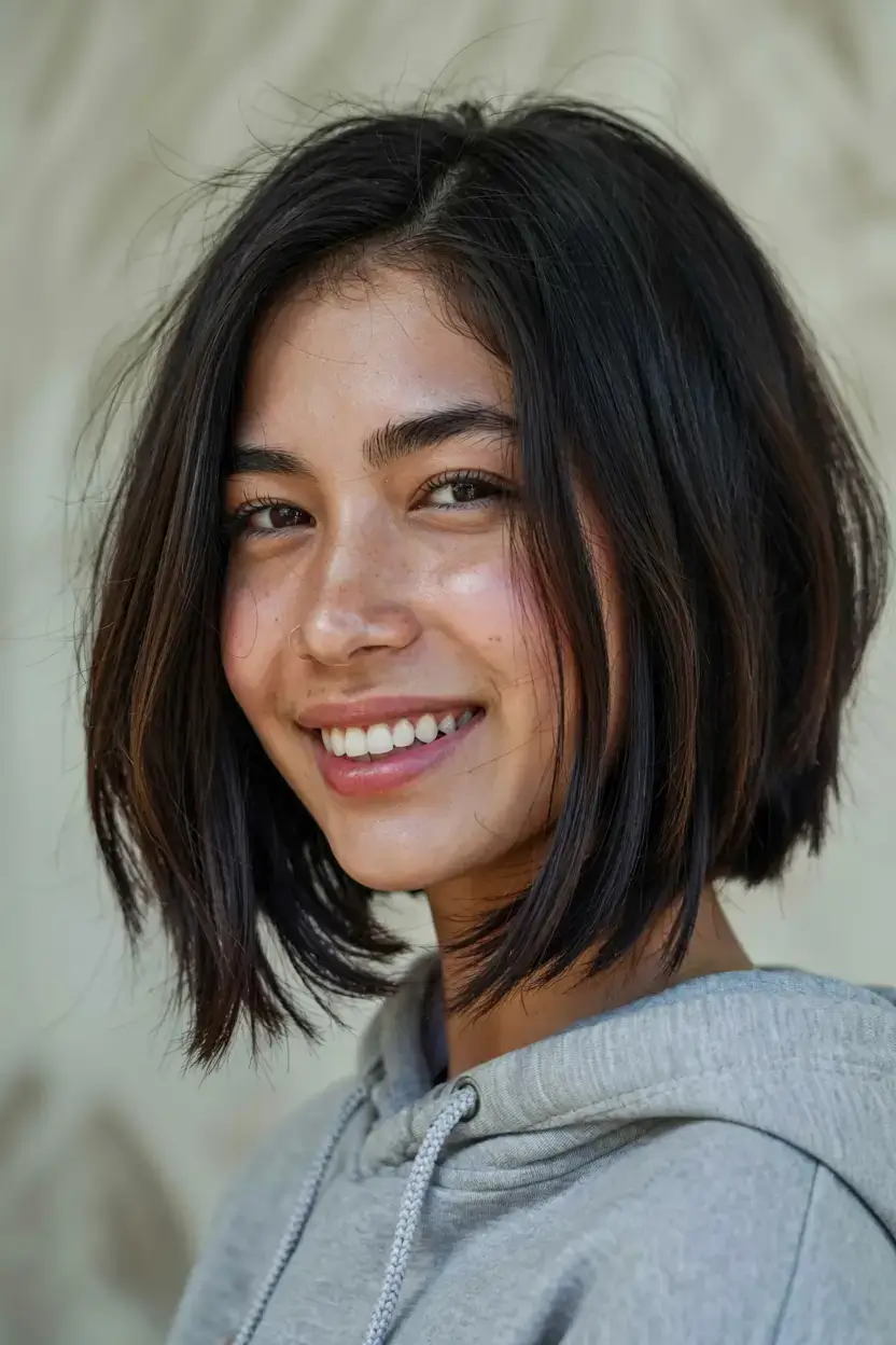 fall bob haircut ideas 2025 Easy Structure Bob with Subtle Face-Framing
