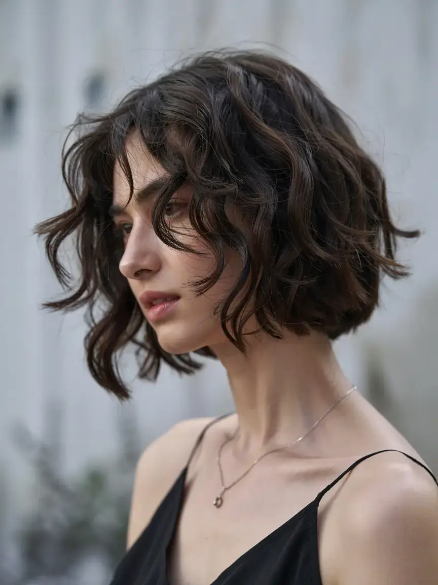 fall bob haircut ideas 2025 Loose Tousled Bob with French-Girl Energy
