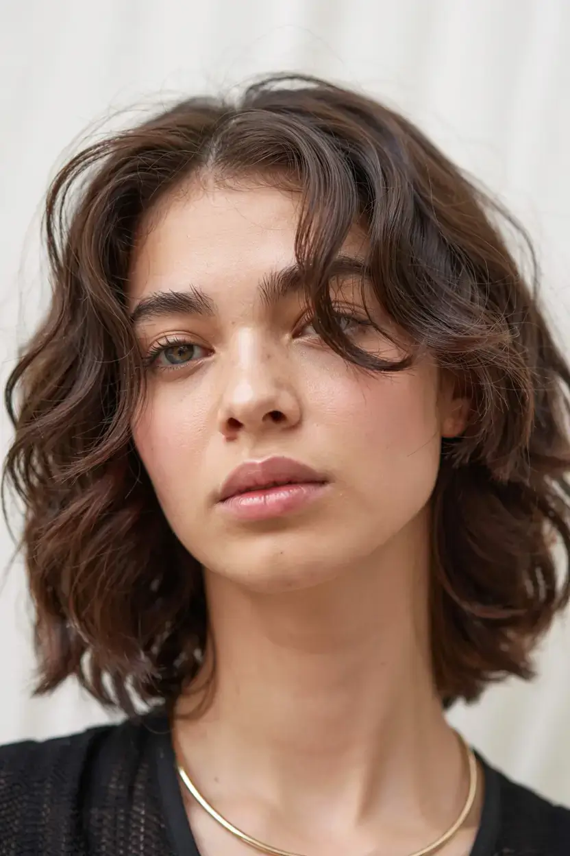fall bob haircut ideas 2025 Natural Texture Bob with Soft Bend