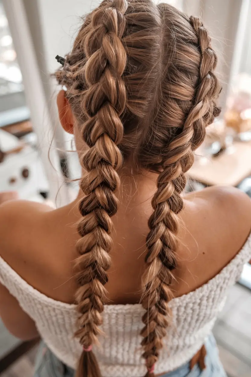 fall braids hairstyle ideas 2025+Romantic Soft Boxer Braids