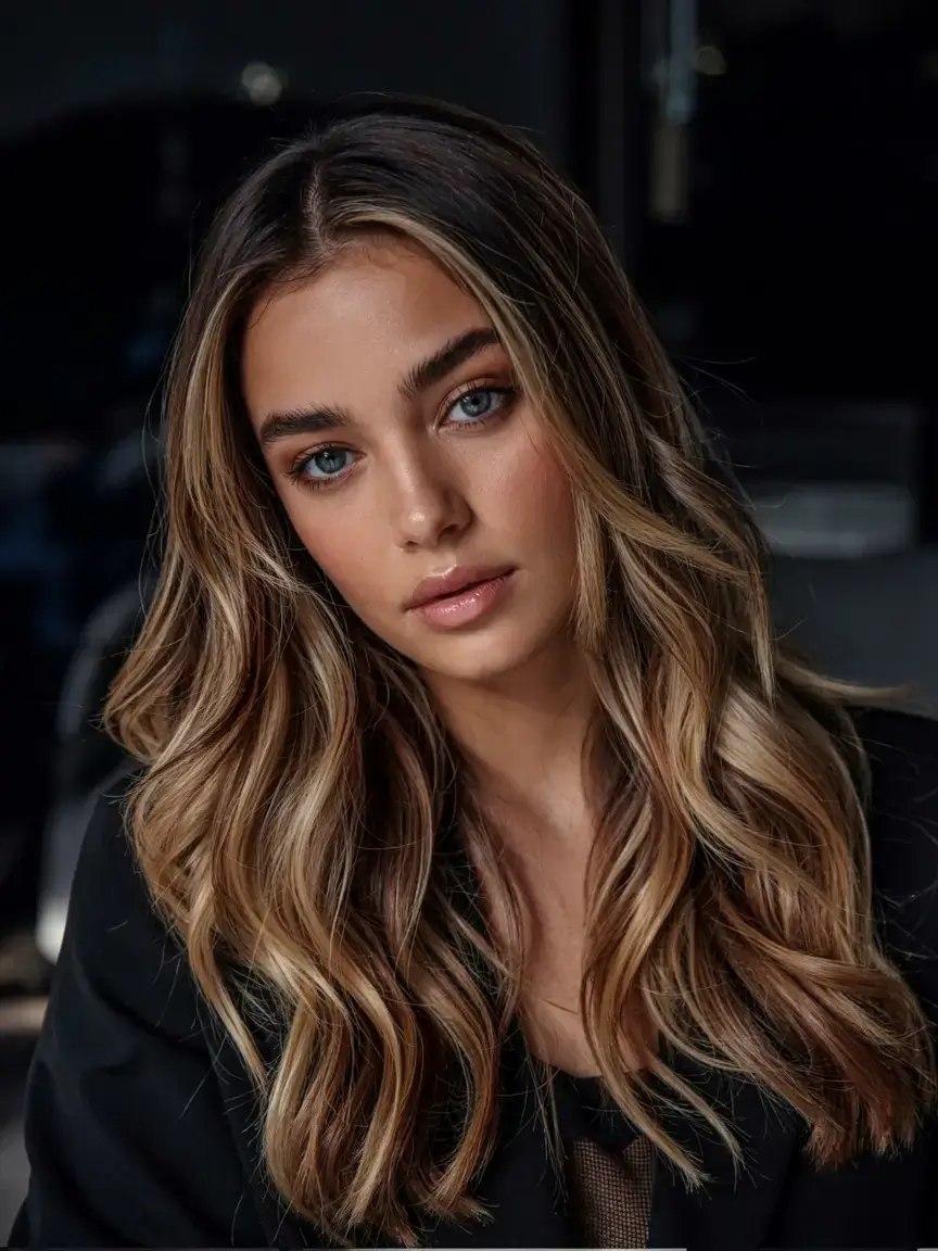 fall hair color for brown skin 2025 Face-Framing Blonde Veil with Rooted Sand Melt