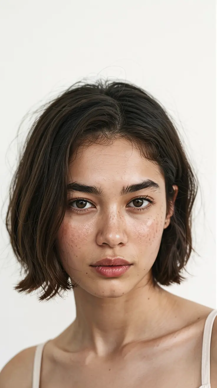 fall haircut for round face 2025+Mini Bob with Natural Ends