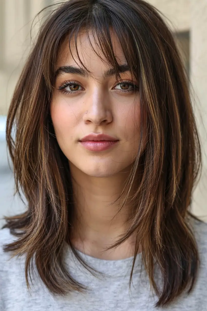 fall haircut for round face 2025 Soft Waves with Natural Volume