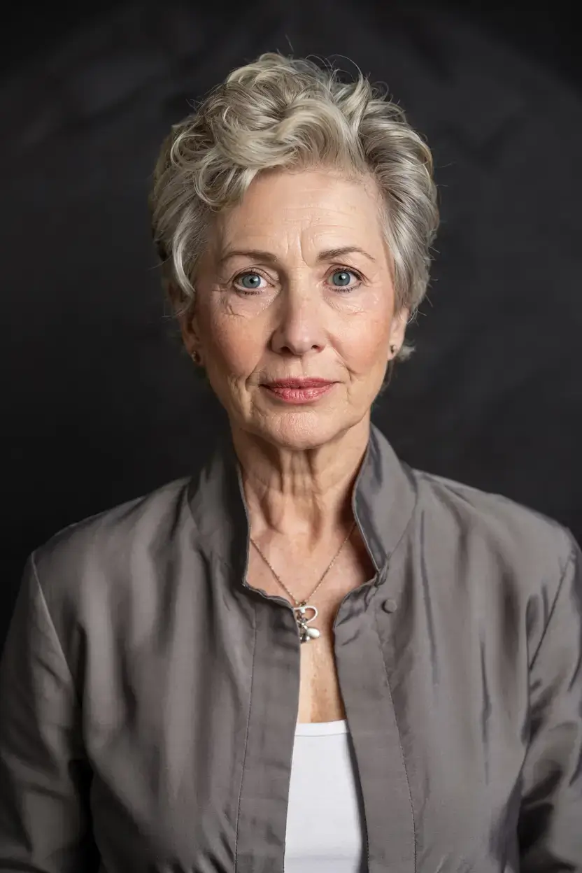 fall haircuts for women over 60 ideas 2025 Short and Swept with Elegant Texture