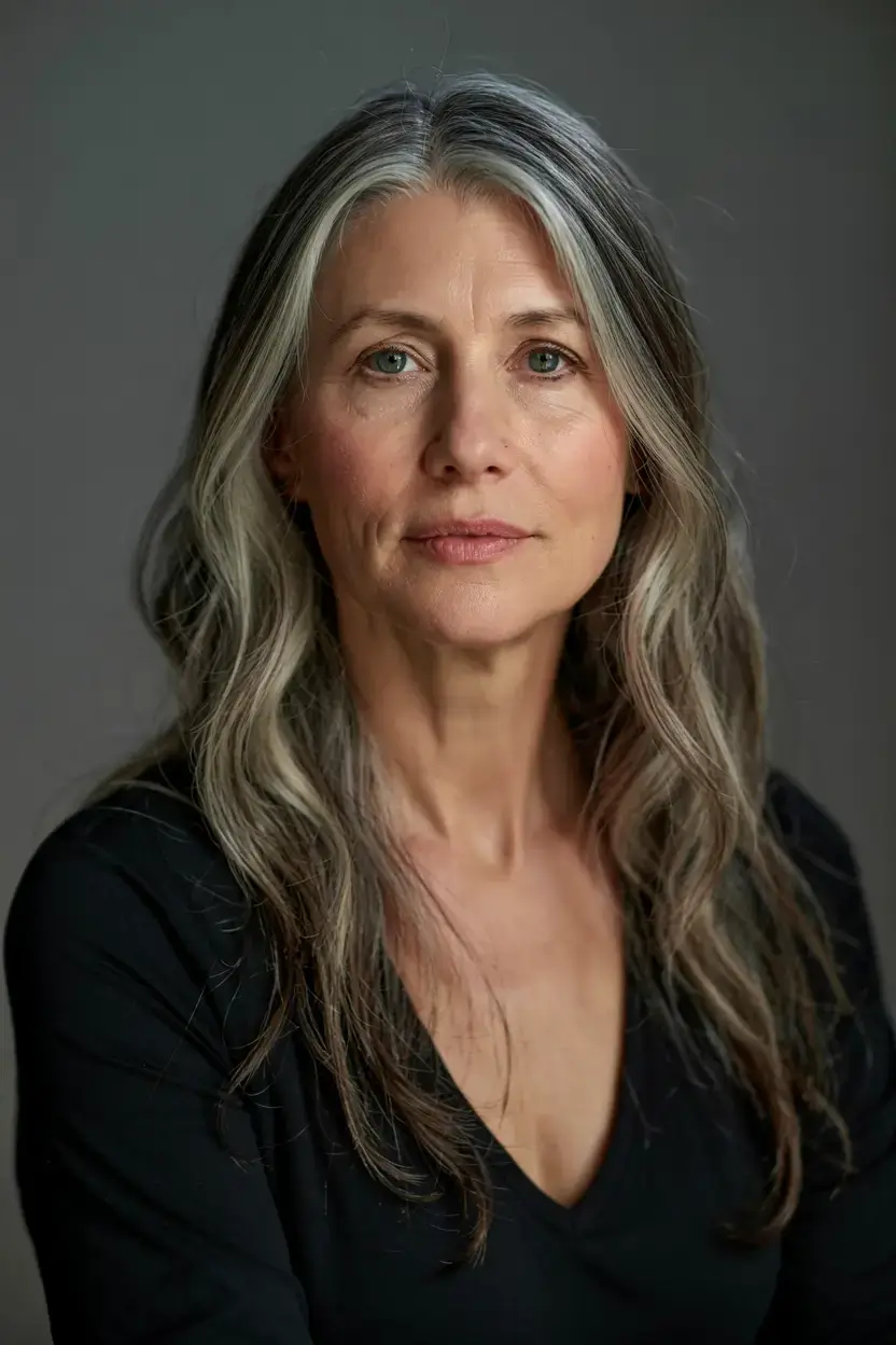 fall haircuts for women over 60 ideas 2025+Soft Layers with Feathered Bangs