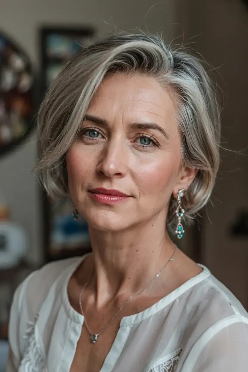 fall haircuts for women over 60 ideas 2025+Modern Pixie with Cool Undertones