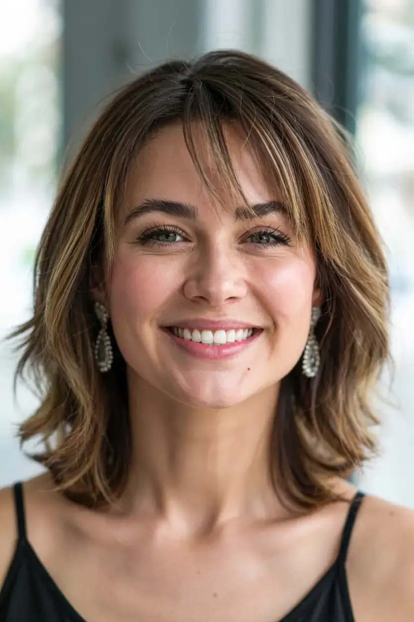 fall haircuts for women over 60 ideas 2025 Layered Curly Bob with Warm Caramel Lights