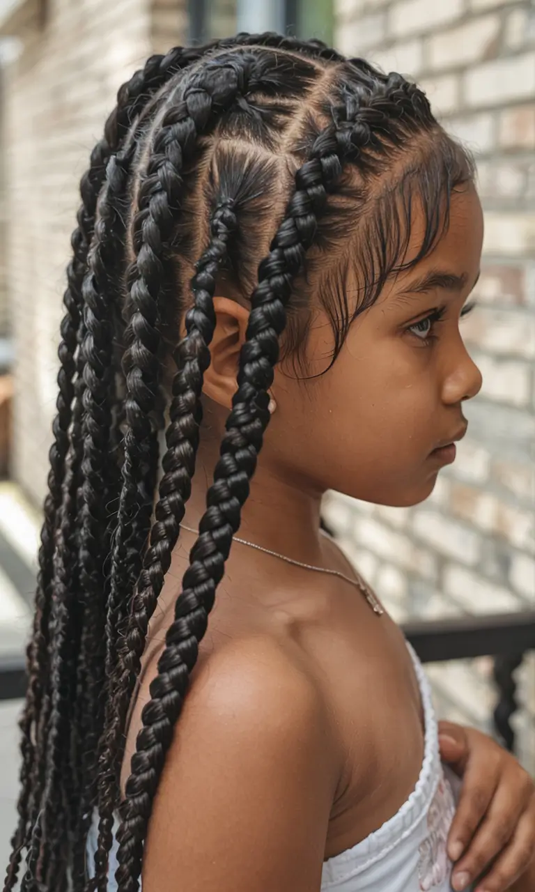 fall hairstyle black women 2025 Extra Long Braids with Baby Hairs