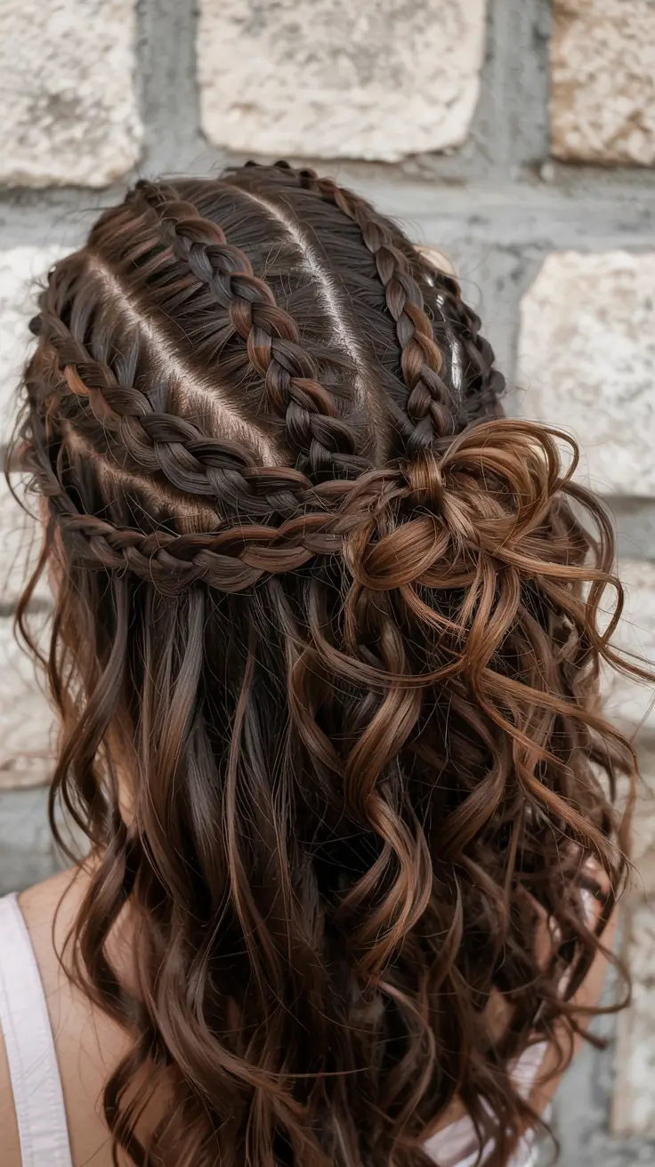 fall hairstyle for long hairs 2025+Textured Boho Braids with Romantic Volume