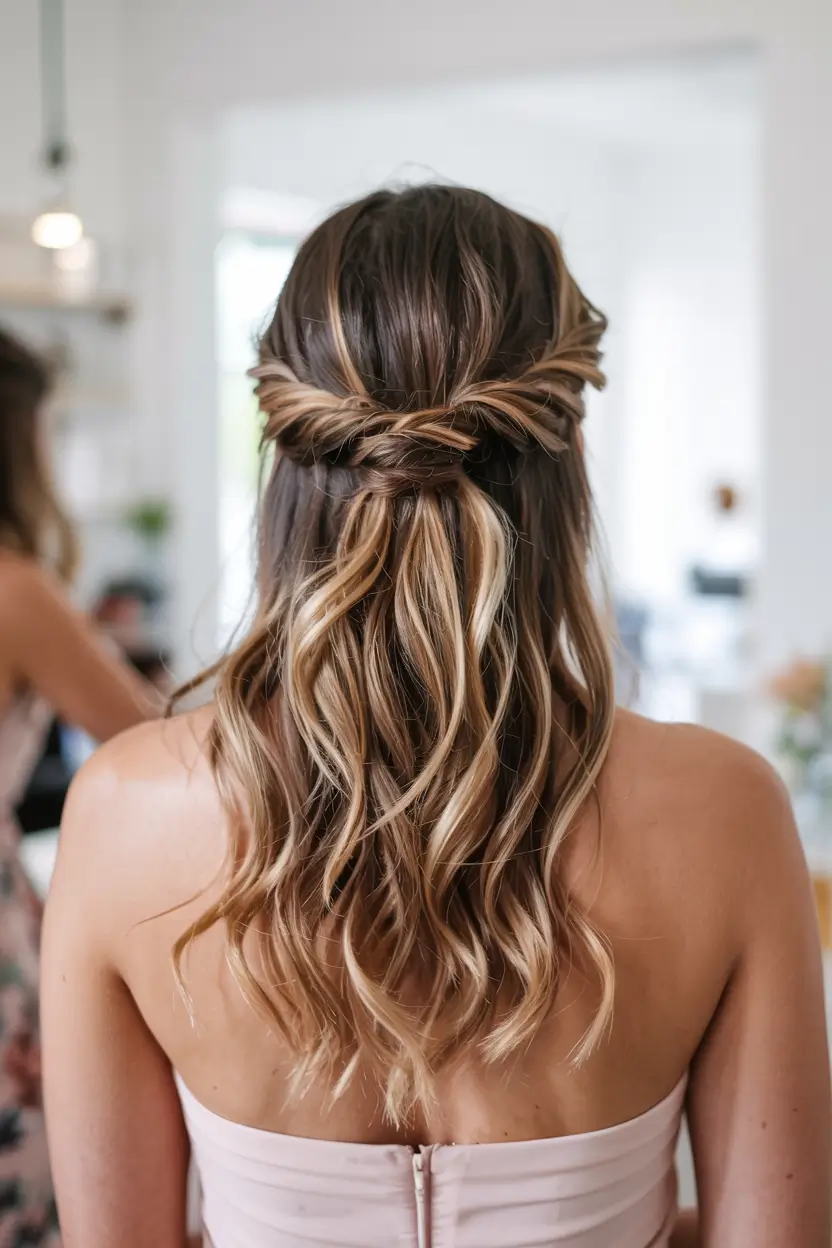 fall hairstyle for medium hair 2025 Golden Loops with Subtle Twist
