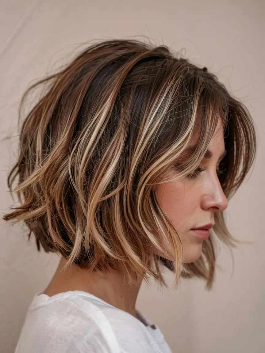 fall hairstyle short hair ideas 2025+Face-Framing Blended Blonde Bob
