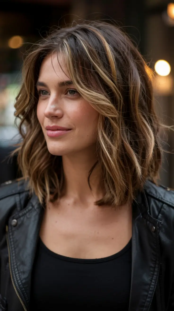 fall hairstyle short hair ideas 2025+Honey-Dipped Layers with Luxe Texture