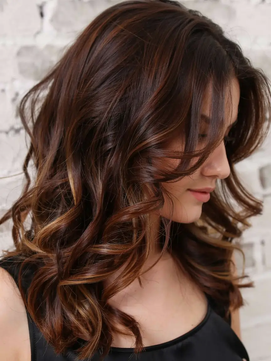 fall hairstyles and colors ideas 2025 Chocolate-Cinnamon Twists