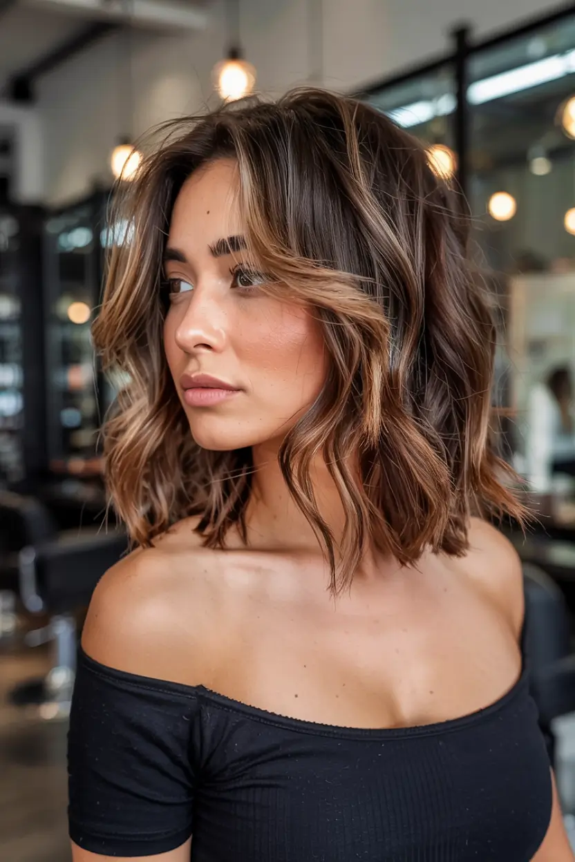 fall hairstyles and colors ideas 2025 Soft Brunette Lob