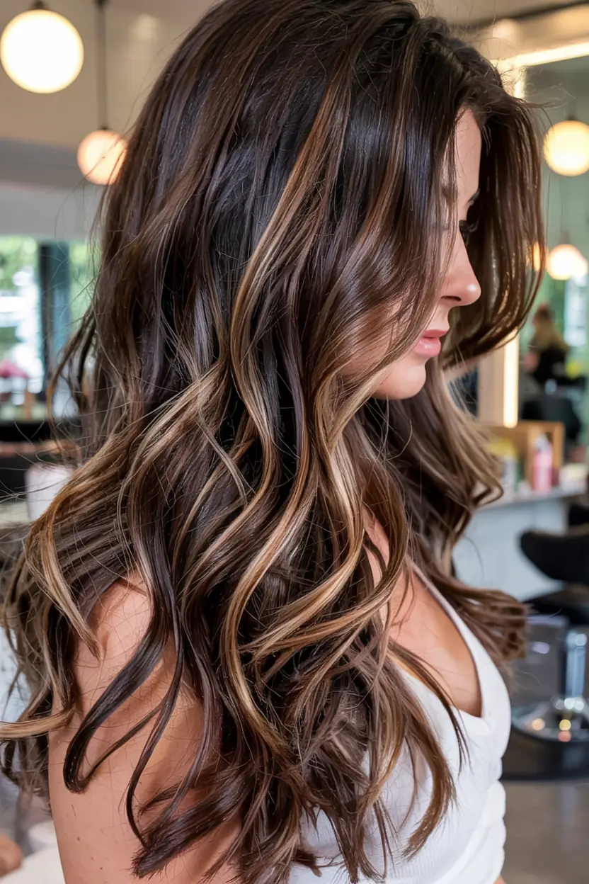 fall hairstyles and colors ideas 2025 Mocha Ribbon Layers