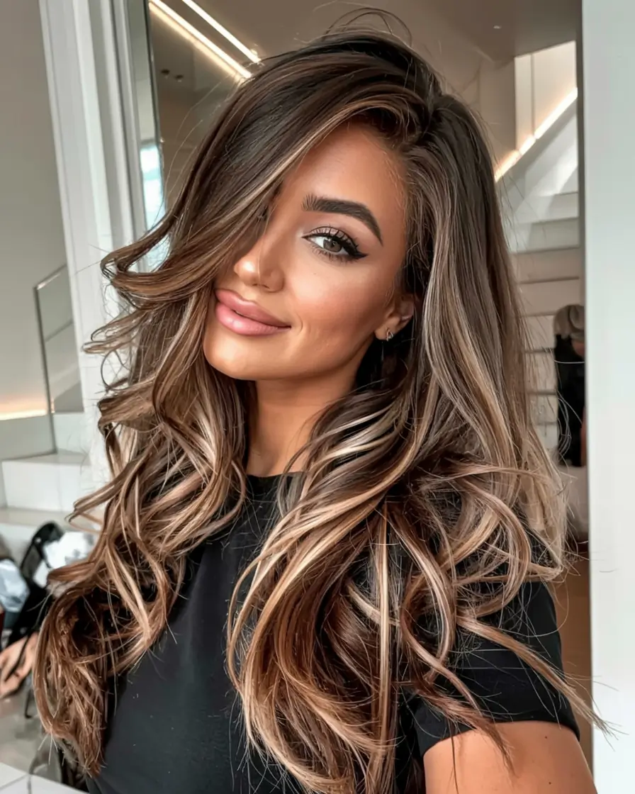 fall hairstyles and colors ideas 2025 Espresso Balayage