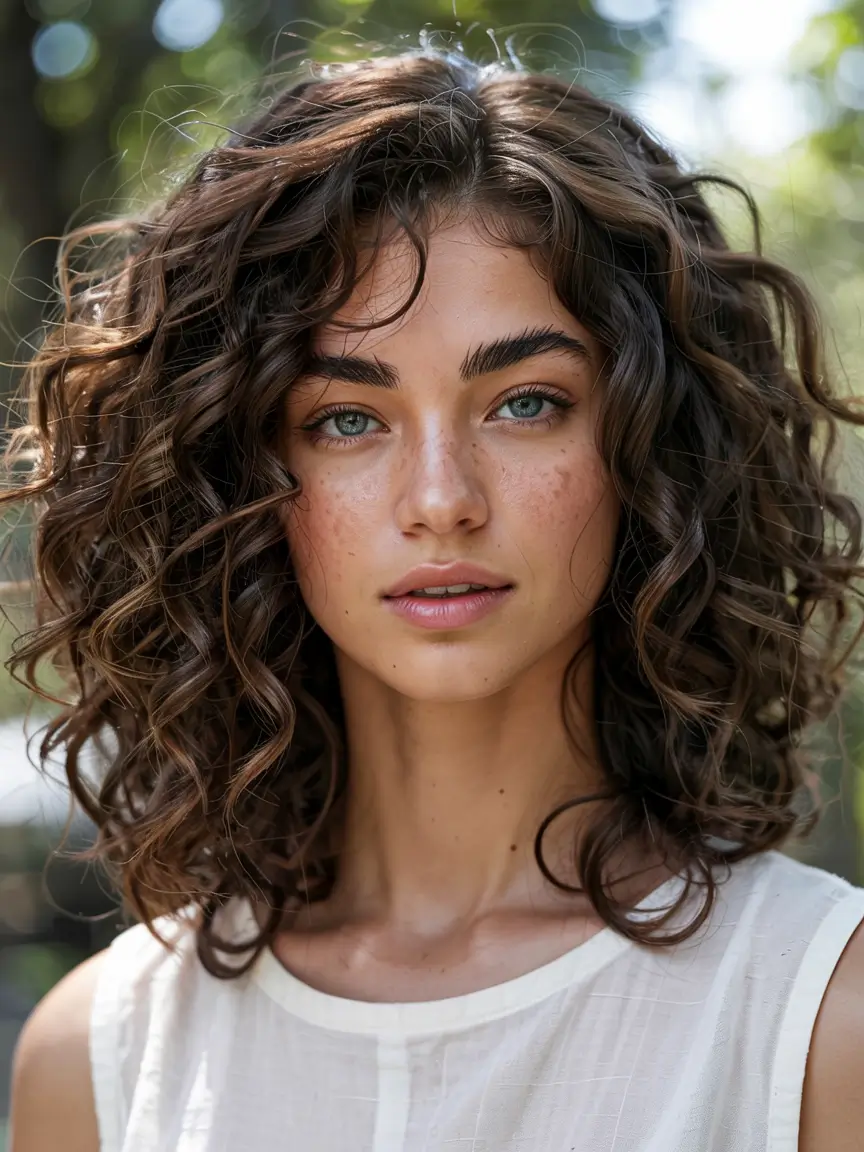 fall hairstyles for round faces ideas 2025 Defined Curls with Round Shape