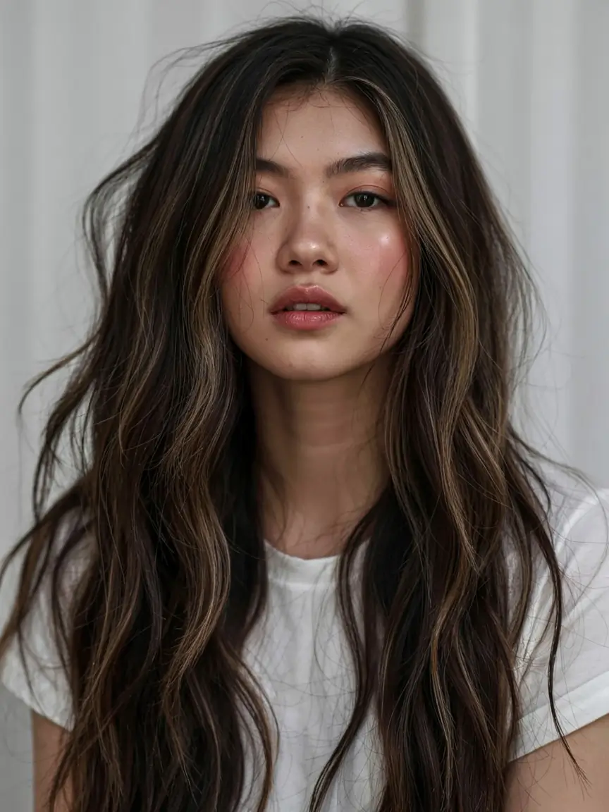 fall hairstyles for round faces ideas 2025 Voluminous Waves with Subtle Highlights