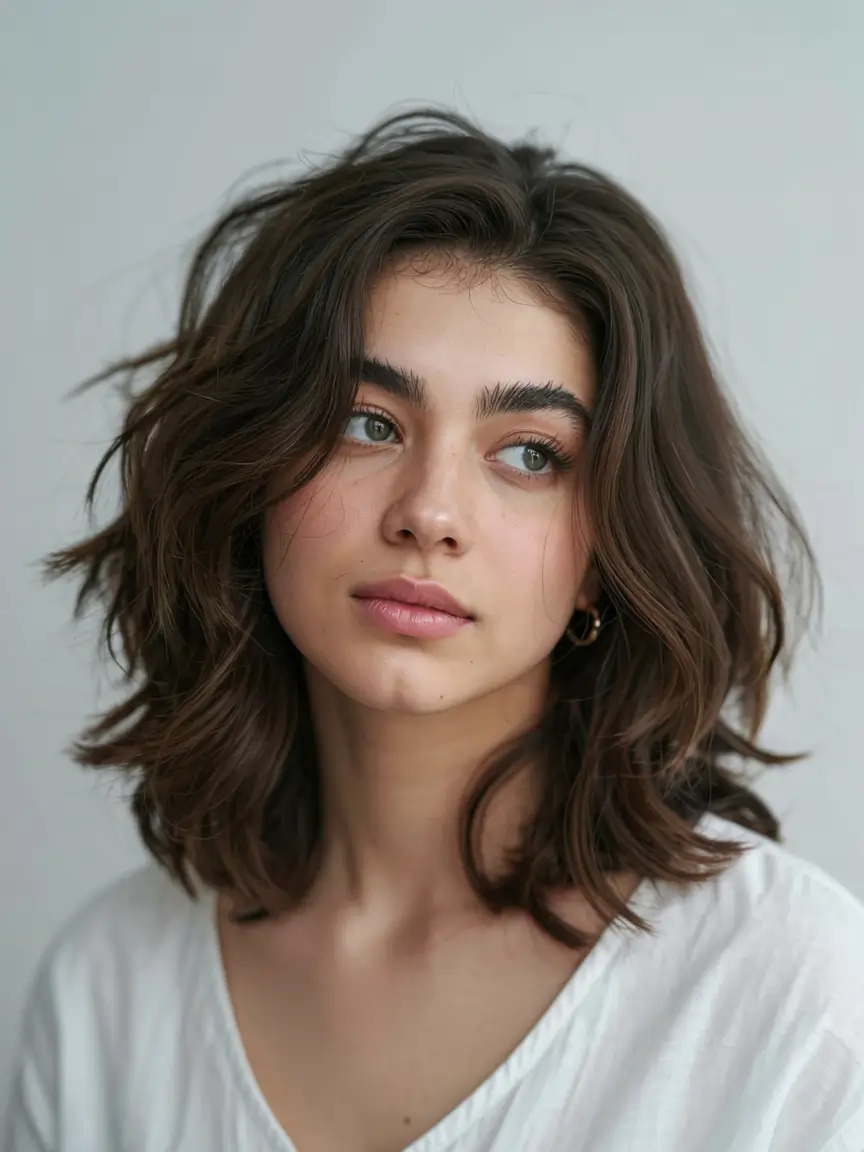 fall hairstyles for round faces ideas 2025 Chin-Grazing Volume Bob