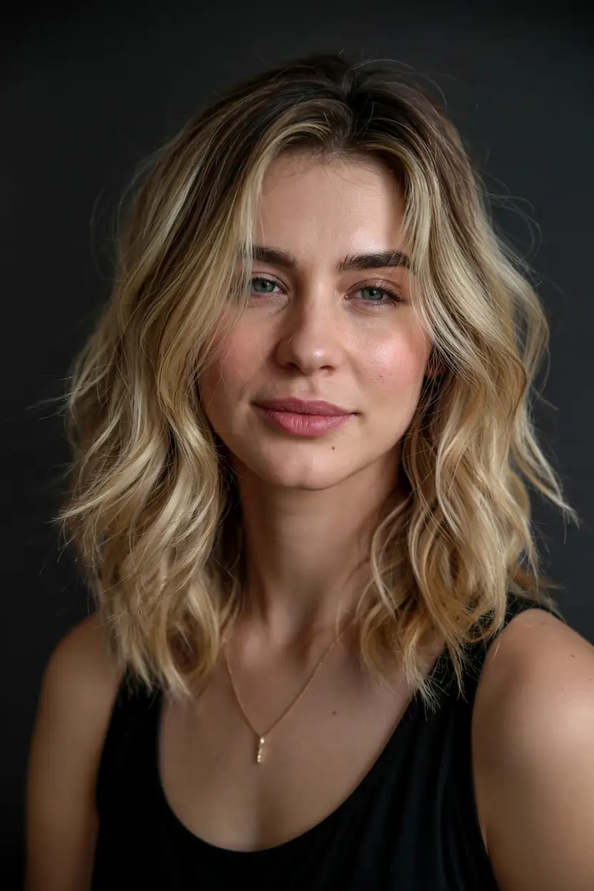 fall hairstyles for women over 40 ideas 2025+Soft Blonde Layers with Beachy Movement