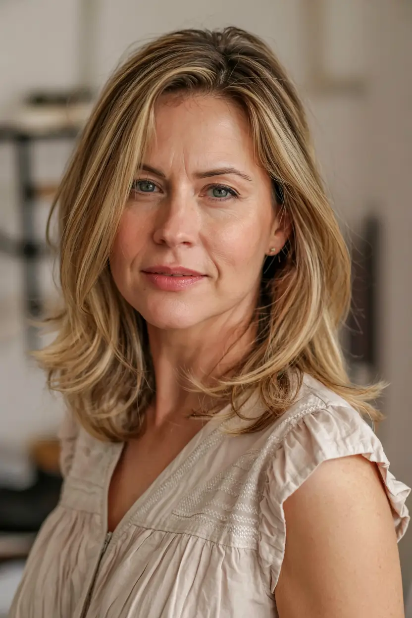 fall hairstyles for women over 50 ideas 2025 Polished Blonde Lob With Sweeping Ends
