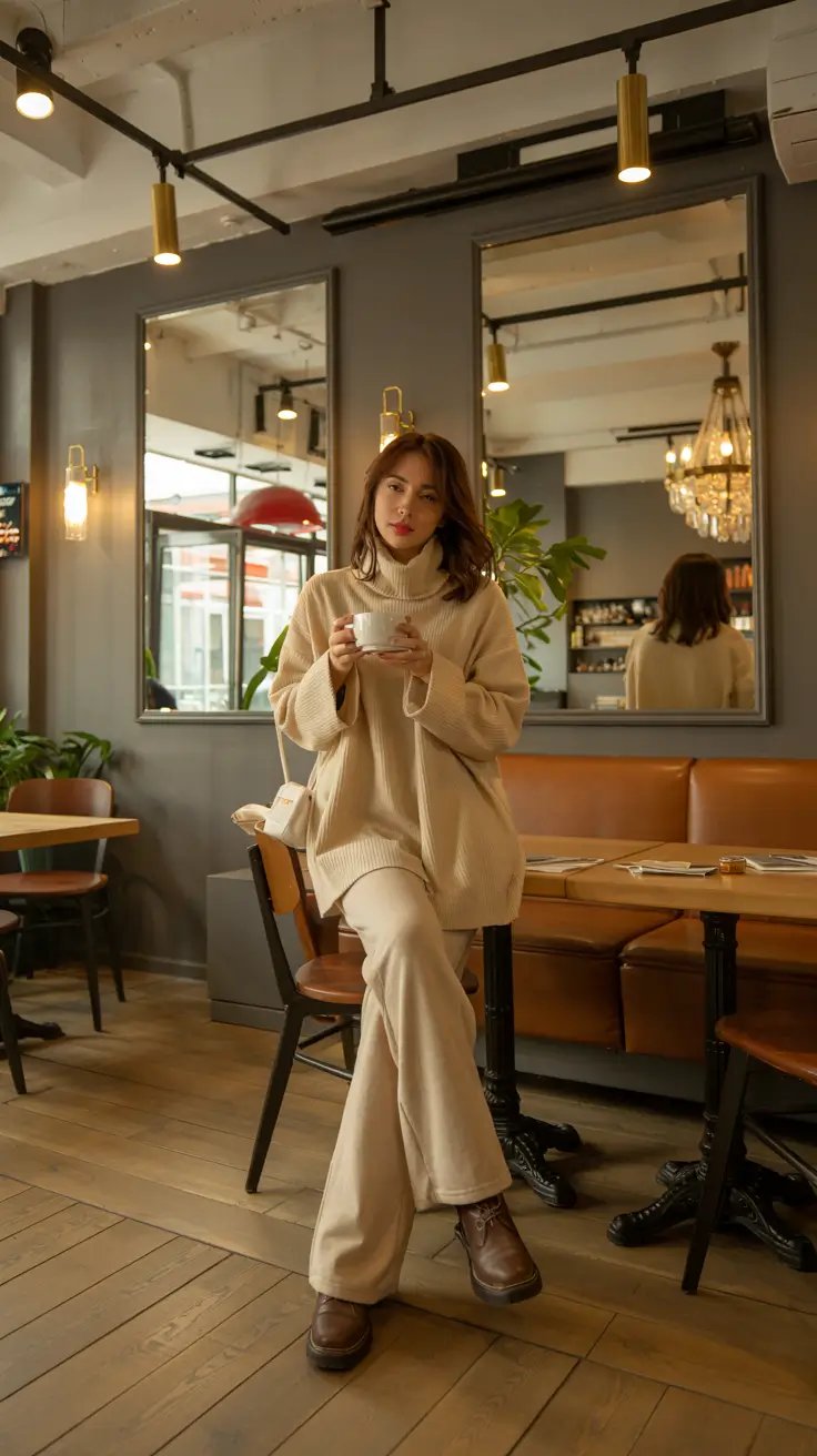 fall outfits for school 2025 Café Cream Layers