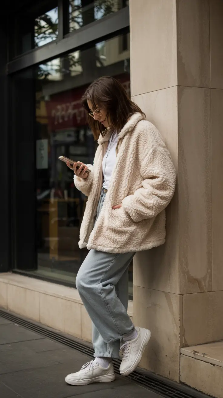 fall outfits for school 2025 Shearling Comfort