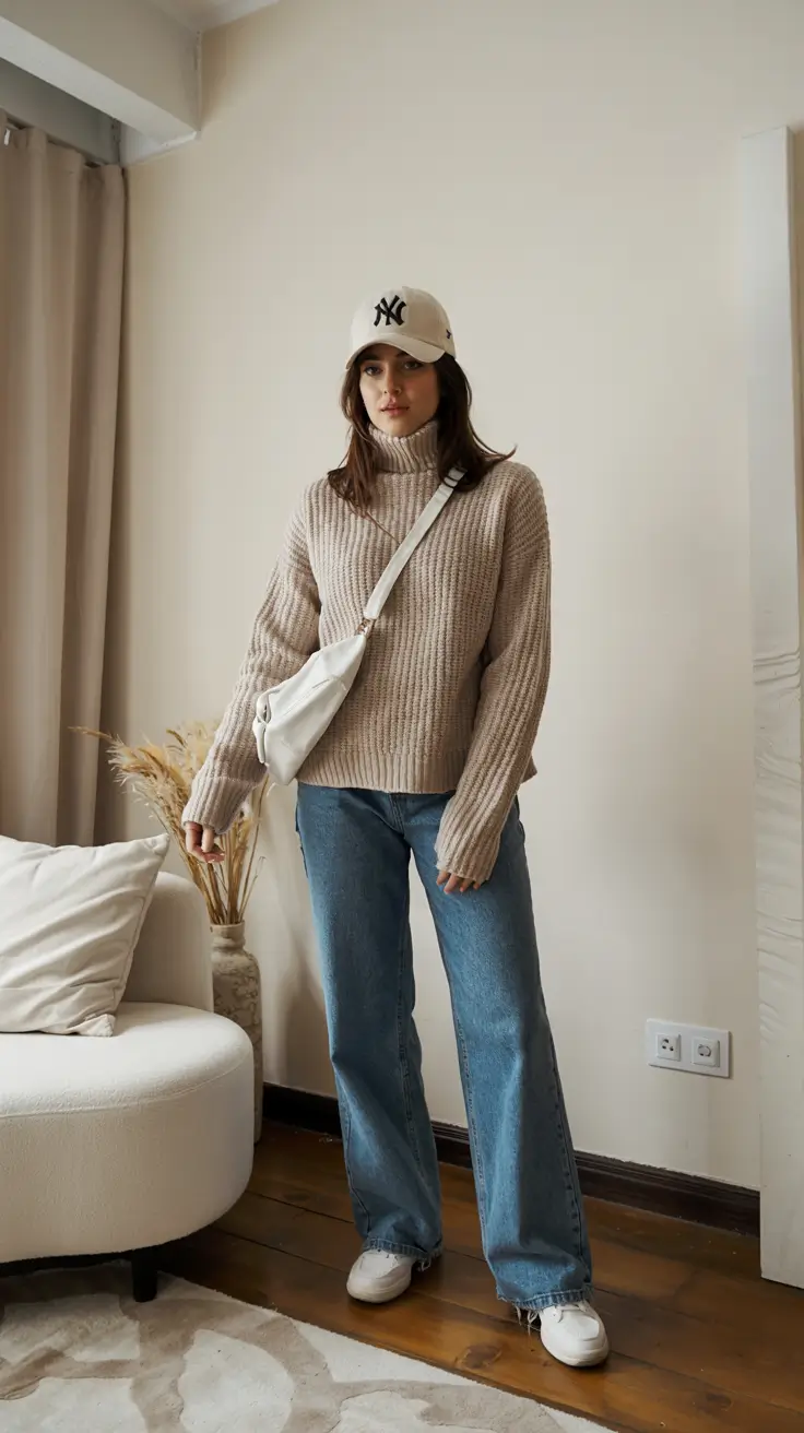 fall outfits for school 2025 Casual Knit and Cap