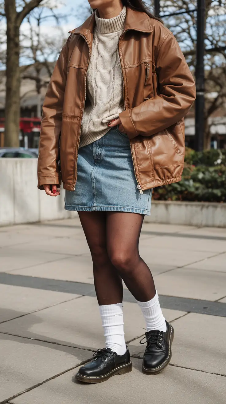 fall outfits for school 2025 Retro Skirt Edge