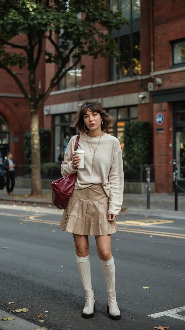 fall outfits for school 2025 Preppy Neutral Layers