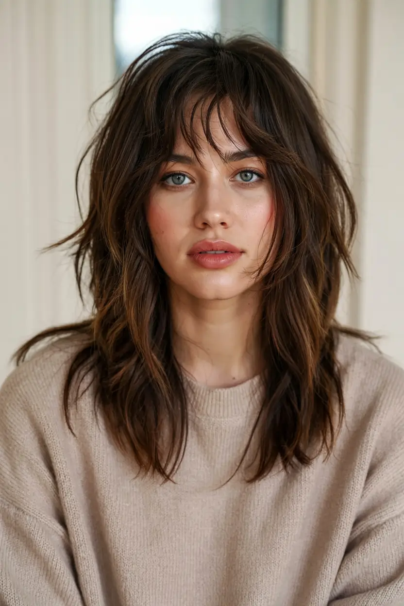 fall shag haircut ideas 2025 Grown-In Shag with Volume Layers