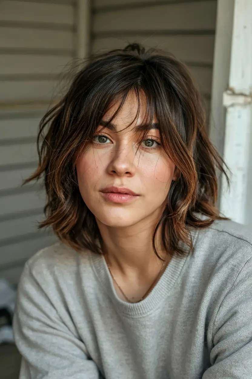 fall shag haircut ideas 2025 Casual Bobbed Shag