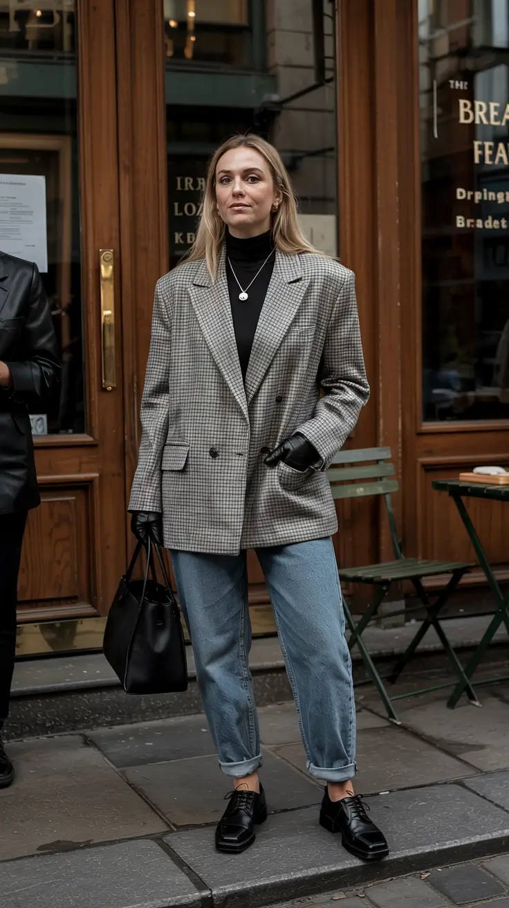 fall winter outfits ideas 2025 Menswear-Inspired Chic