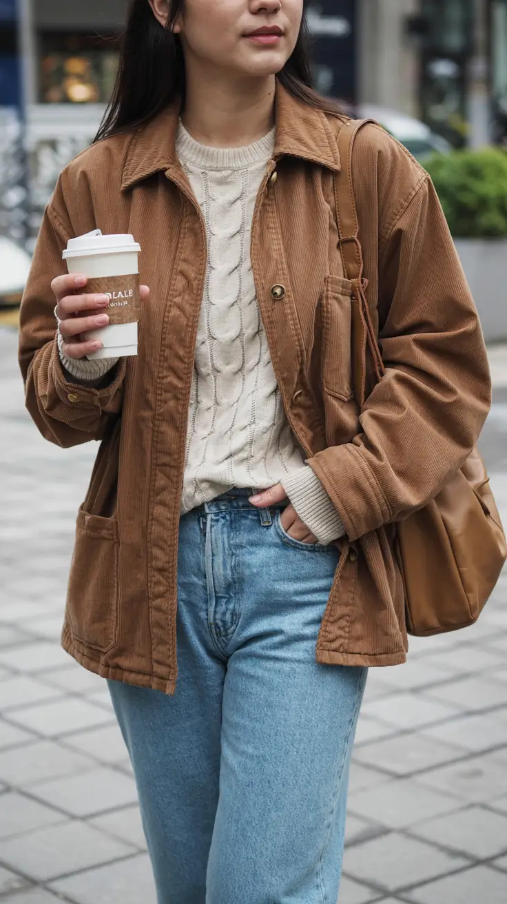fall winter outfits ideas 2025 Warm Corduroy Comfort