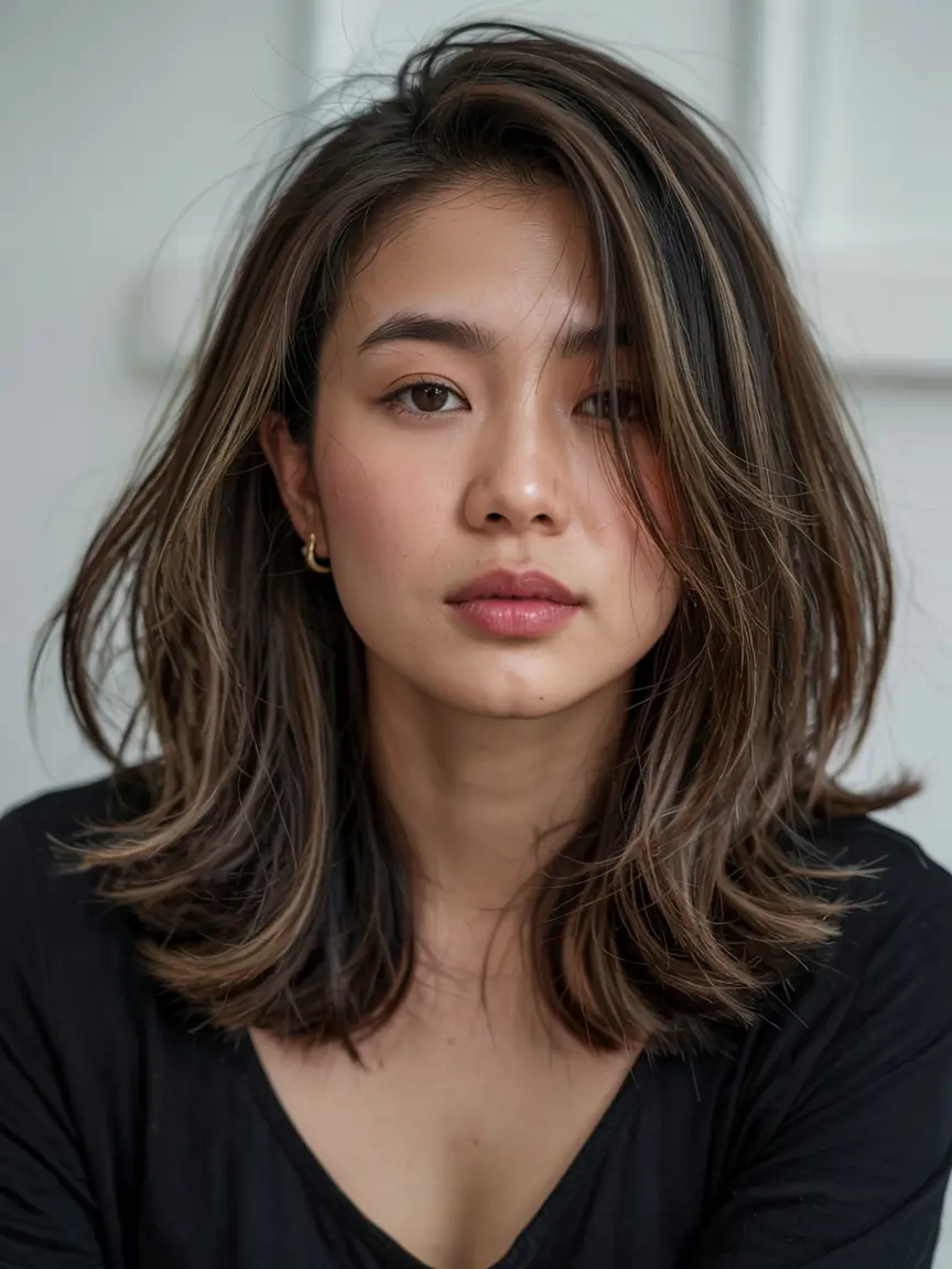 medium length fall haircuts ideas 2025 Swept Volume With Layered Bounce