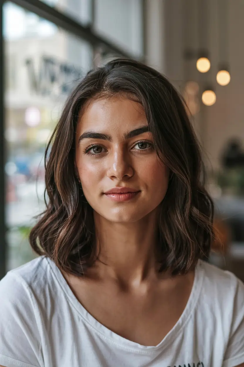 medium length fall haircuts ideas 2025 Soft Texture With S-Curve Waves