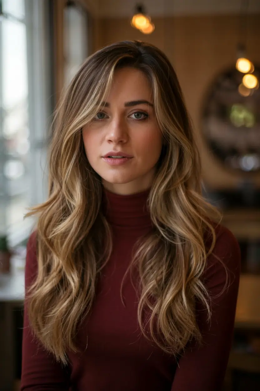 popular fall haircuts ideas 2025 Classic Blonde Blowout Layers