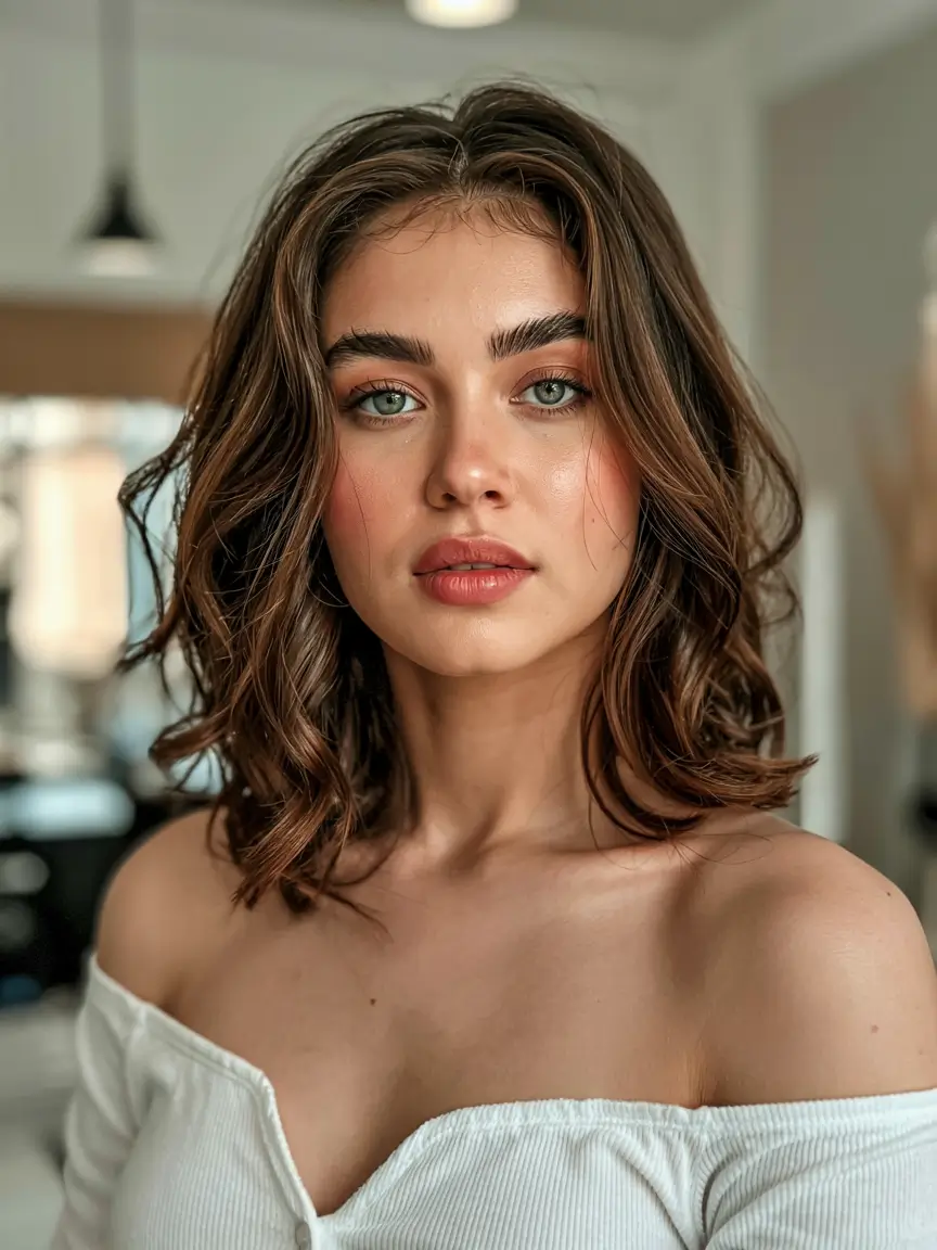 popular fall haircuts ideas 2025 Textured Bob with Airy Volume
