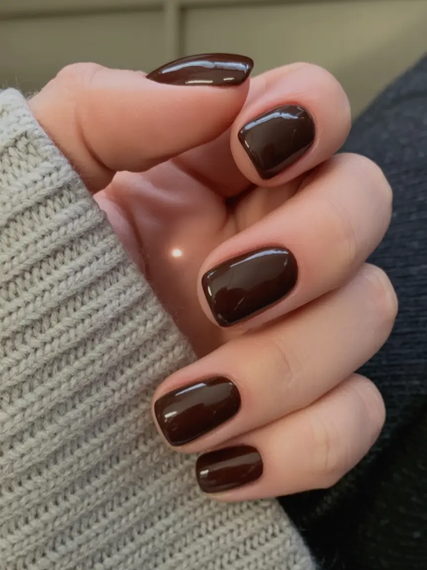 short fall nails trends 2025 Espresso Chic
