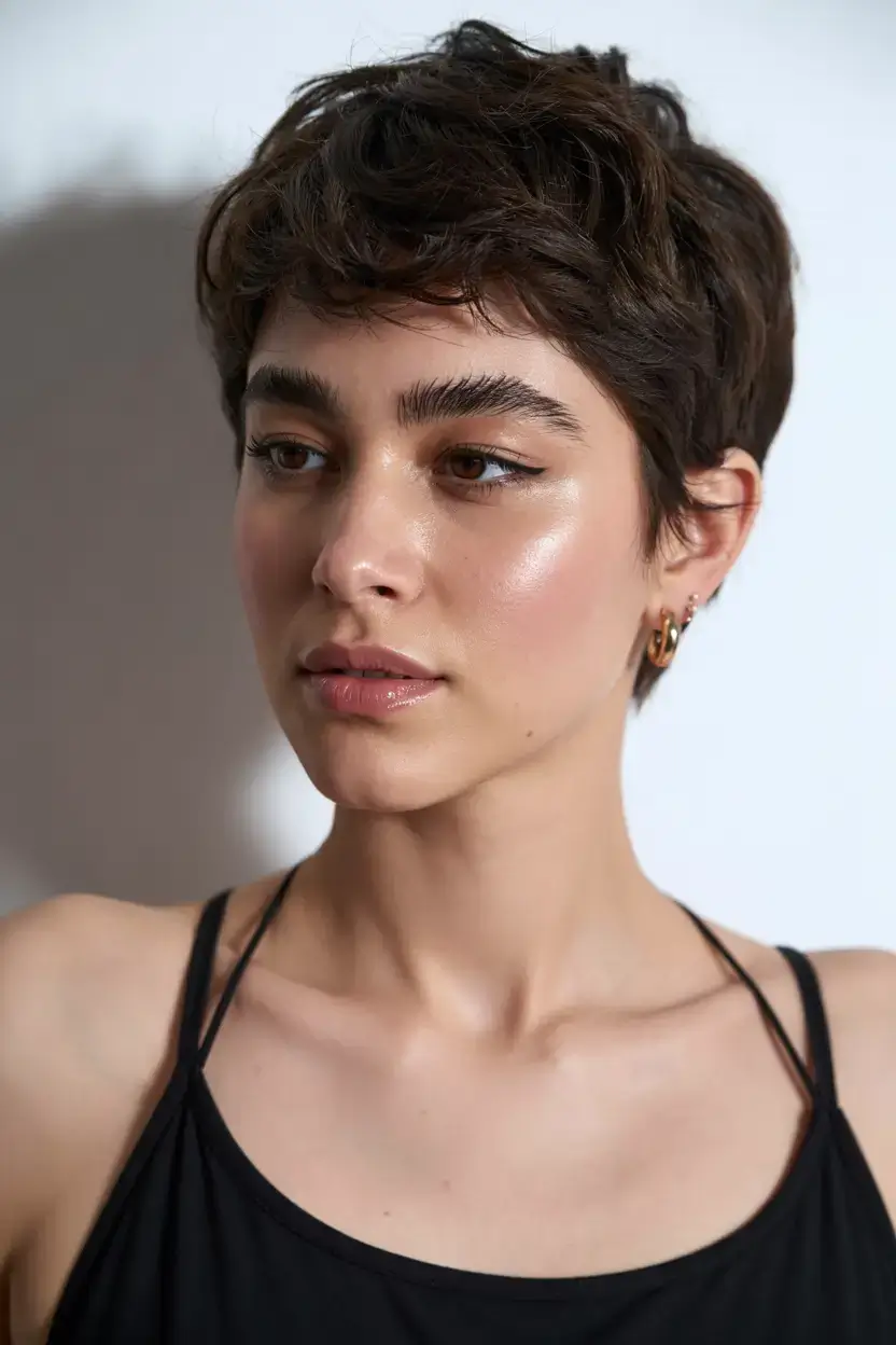 short haircut for fall 2025+Textured Pixie with Major Personality