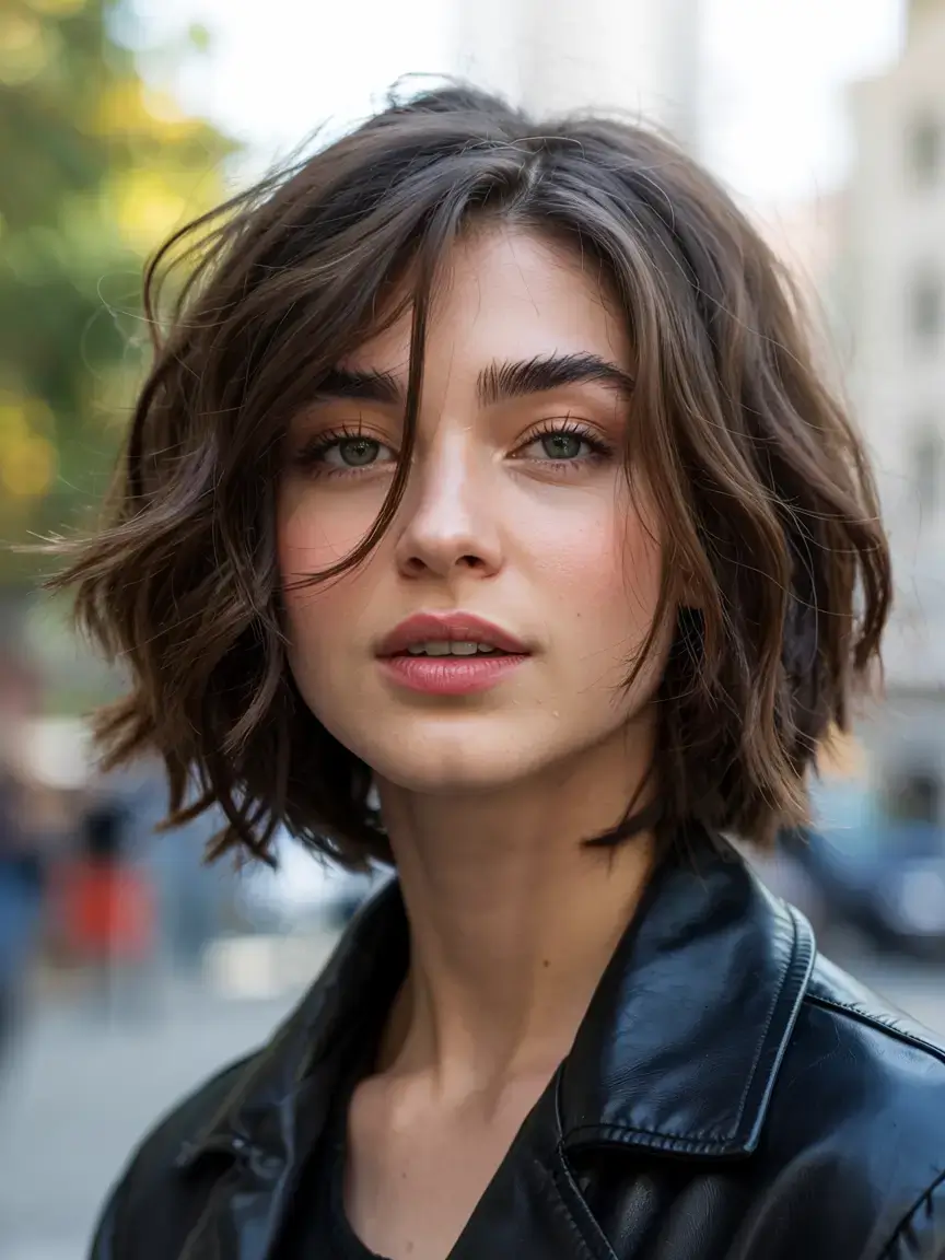 short haircut for fall 2025+Mid-Length Chaos, Perfectly Controlled