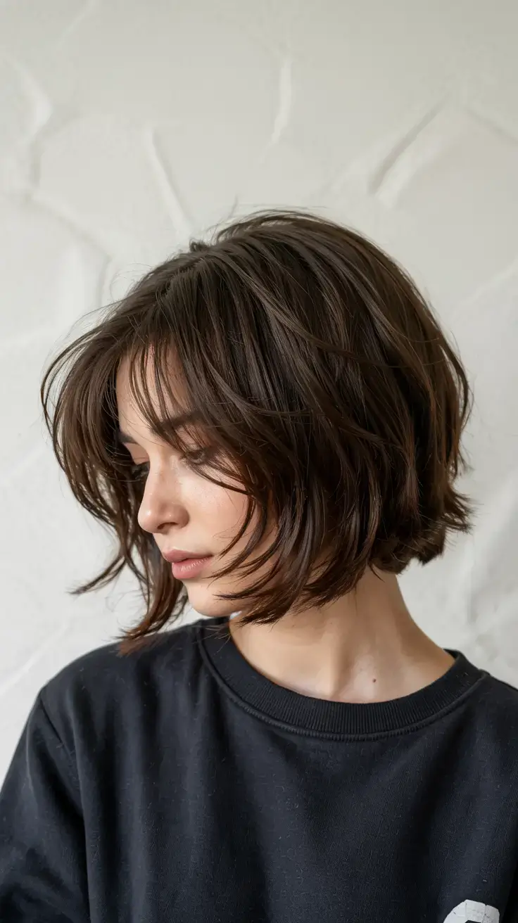 short haircut for fall 2025+Modern Muse with an Air-Dried Twist