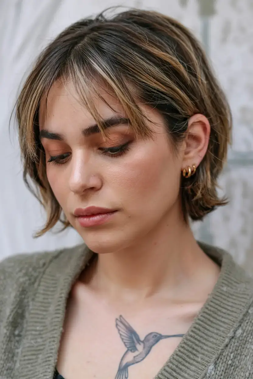 short haircut for fall 2025+Low-Maintenance Layers with Lived-In Color