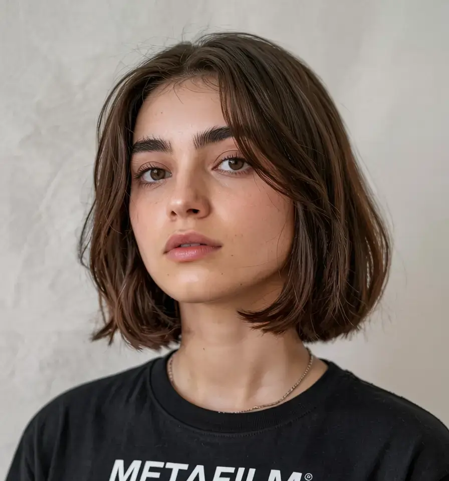 short haircut for fall 2025 Flame-Toned Bob for Crisp Evenings