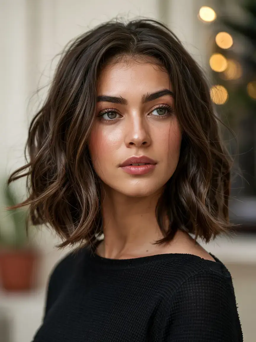 short haircut for fall 2025+Sculpted Waves with Clean Edges